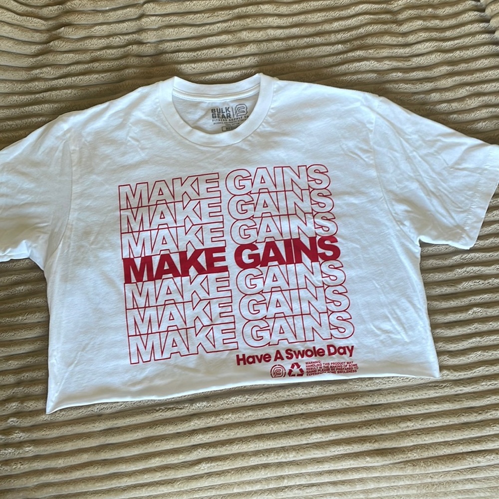 MAKING GAINS crop top T
